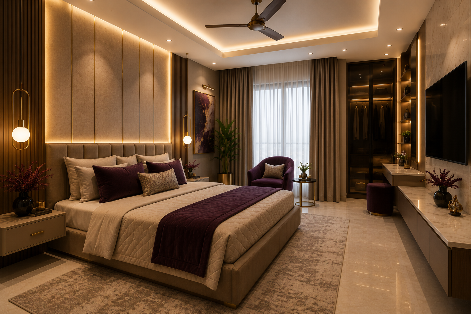 Master bedroom interiors