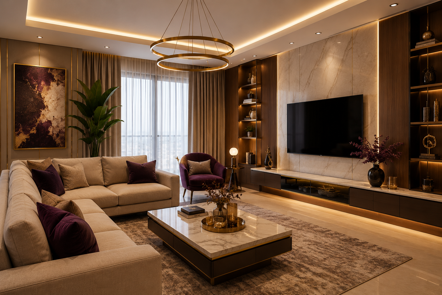 Luxury living room interiors